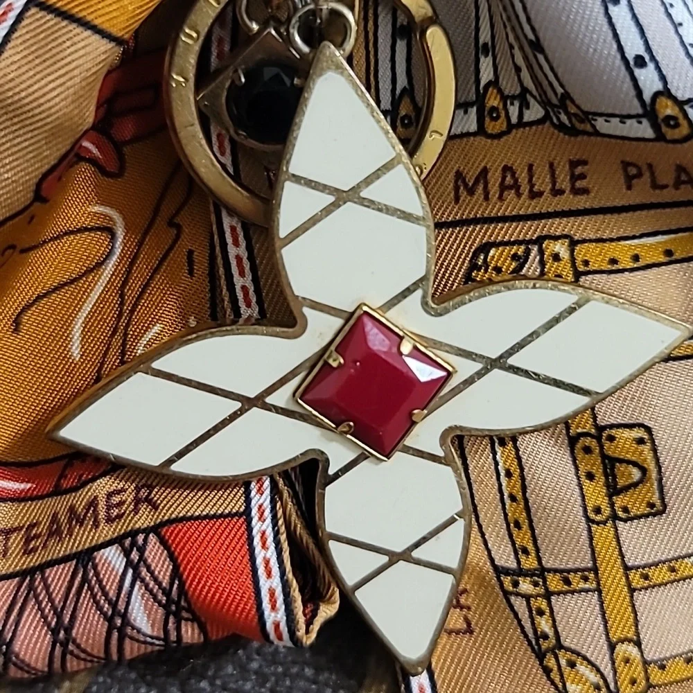 🌺Louis Vuitton Malletage Flower Key Holder and Bag Charm🌺